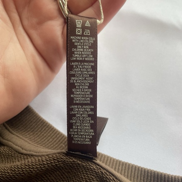 Skims Terry Fleece Relaxed Crewneck Sweater in Oxide Brown Tan Men's Size XL NWT - Picture 8 of 8